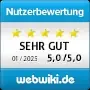Bewertung sehr gut