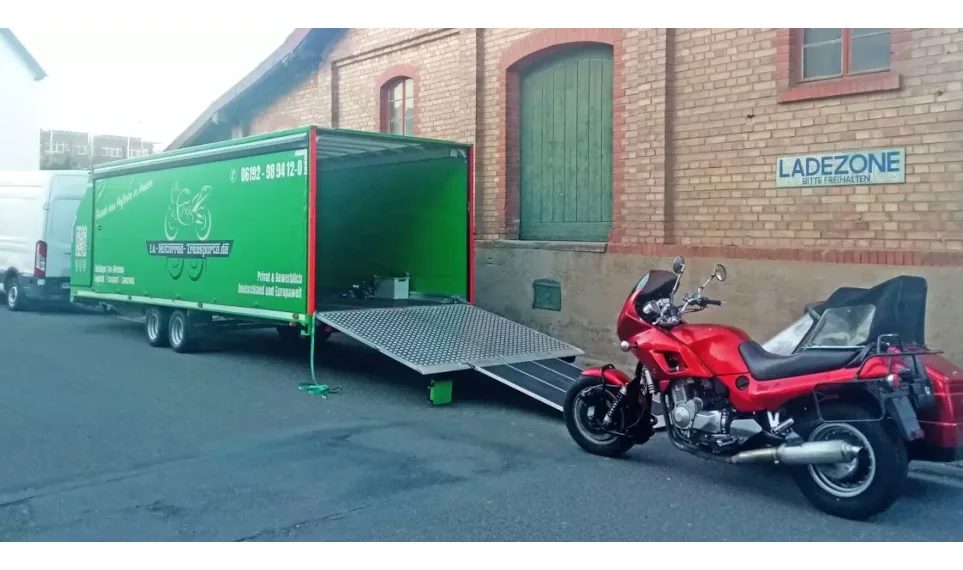 B2B Motorradtransport, Motorradgespann Transport, Motorradtransporte,